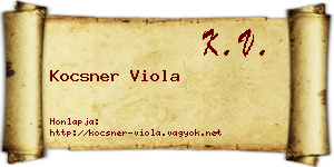 Kocsner Viola névjegykártya